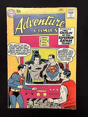 Buy Adventure Comics #275 (1st Series) DC Aug 1960 Origin Of Batman/Superman Team-up • 20.02£