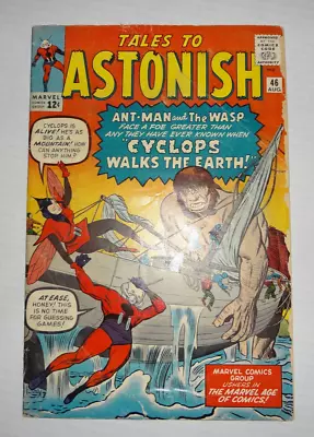 Buy Tales To Astonish #46 VG- 3rd Appearance WASP Ant-Man Cyclops Jack Kirby SILVER • 47.96£