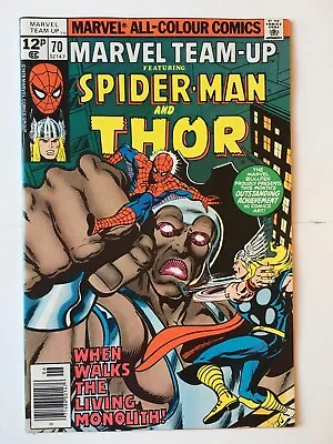 Buy Marvel Team-Up #70 VFN+ (8.5) MARVEL ( Vol 1 1978) Spider-Man, Thor • 10£