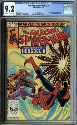 Buy Amazing Spider-man #239 Cgc 9.2 Ow/wh Pages / 1st Spider-man Vs Hobgoblin Battle • 39.98£
