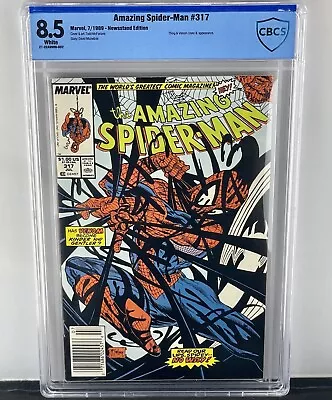 Buy Amazing Spider-Man #317 CBCS 8.5! Newsstand! McFarlane! Venom! 1989! Not CGC! • 32.02£