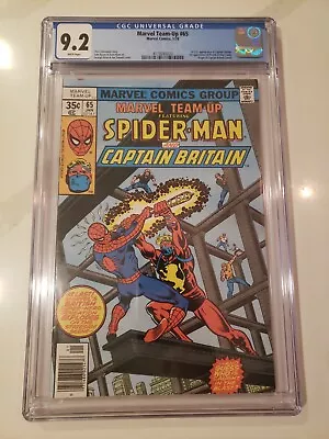 Buy Marvel Team-Up 65 CGC 9.2 Ow/w Marvel Comics 1978 Captain Britain • 127.59£
