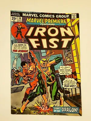 Buy Marvel Premiere #16 - 1974 - KEY ISSUE - Second App Of Iron Fist - Origin Cont • 80.43£