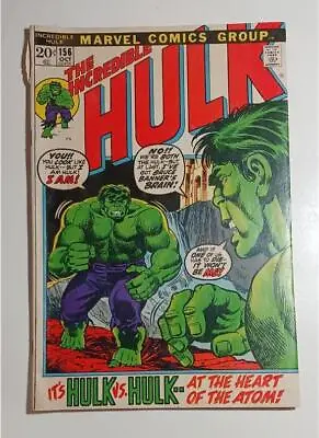 Buy Incredible Hulk #156 Oct 1972 First Smart Hulk Krylar P/fa 1.0 • 9.86£