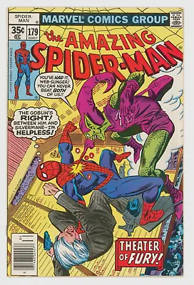 Buy Amazing Spider-Man #179 F-VF 7.0 Versus The Green Goblin • 21.95£