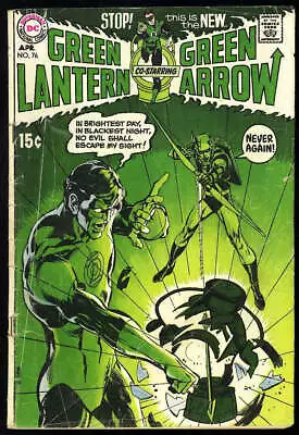 Buy Green Lantern & Green Arrow #76 DC 1971 (G/VG) New Team Up Begins! L@@K! • 183.88£
