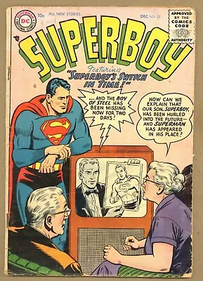 Buy Superboy 53 G- Curt Swan Cover/art! Time Travel! Super-Man! 1956 DC Comics U662 • 21.52£