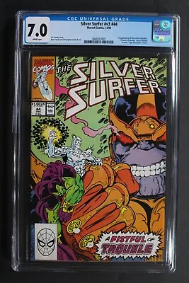 Buy Silver Surfer #44 1st INFINITY GAUNTLET Thanos Acquires GEMS 1990 Drax CGC 7.0 • 35.49£