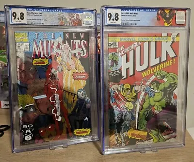 Buy Hulk #181 New Mutants #98 CGC 9.8 🔥 Comic Con 🌟 Foil ☠️ Wolverine Deadpool ☠️ • 469.99£