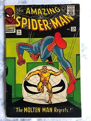 Buy Amazing Spider-man 35 (1966) 2nd Appearance Of Molten Man, Cents • 79.99£