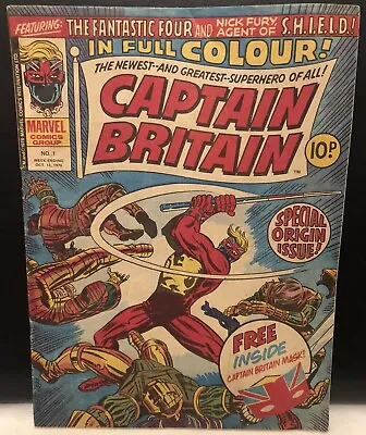 Buy Captain Britain #1 Marvel Comics 1st App Captain Britain No Mask 6.0 Puzzle Fill • 80.35£