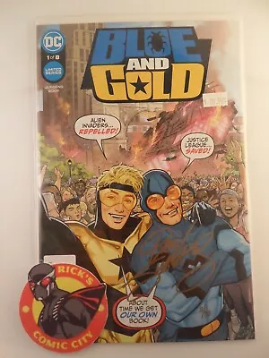 Buy BLUE AND GOLD #1 SIGNED BY DAN JURGENS DC Comics 2021 Dynamic Forces COA #11/30 • 42.68£