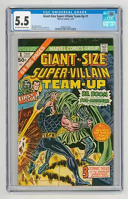 Buy Giant Size Super-Villain Team-Up #1 CGC 5.5 Doctor Doom And Sub-Mariner • 49£