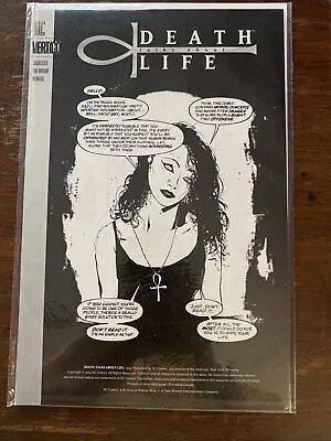 Buy 1994 Death Talks About Life #1 HIV AIDS Awarness Promo Neil Gaiman DC Vertigo • 3.96£