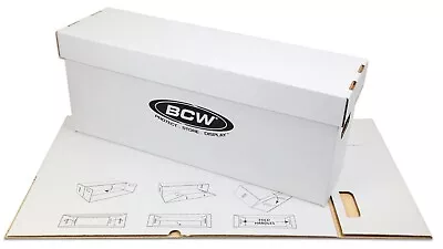 Buy 10 BCW Long Comic Book Storage Box Holds 250-300 Stackable Free US Shipping • 99.56£