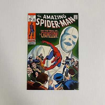 Buy Amazing Spider-Man #80 1970 VF/NM Cent Copy Chameleon • 156£
