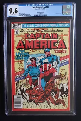 Buy Captain America #255 ORIGIN 1981 Bucky NAZI FLAG Byrne MILLER Newsstand CGC 9.6 • 90.08£