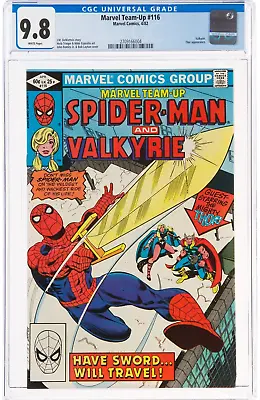 Buy Marvel Team-Up 116 CGC 9.8 Spider-Man Valkyrie Thor WhiteP 1982 Amazing Avengers • 197.97£