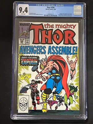 Buy Thor #390 1988 Marvel Comics CGC 9.4 White Pages Captain America Lifts Mjolnir • 78.05£