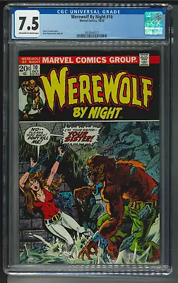 Buy Werewolf By Night 10 Unrestored 1973 First Appearance Of The Committee CGC 7.5 • 94.80£