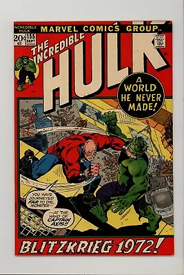 Buy Incredible Hulk 155 VF- 1st Appearance Shaper Of Worlds Picture Frame Cover 1972 • 15.77£