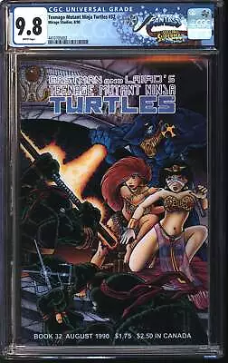 Buy Mirage Studios Teenage Mutant Ninja Turtles 32 8/90 FANTAST CGC 9.8 White Pages • 96.74£