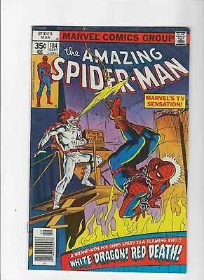 Buy Amazing Spider-Man #184 Newsstand 1st App Of The White Dragon 1963 Series Marvel • 11.98£