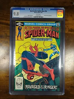 Buy Spectacular Spider-man #58 (Sep 1981, Marvel) CGC 9.8 WHITE Pgs John Byrne Cover • 141.96£