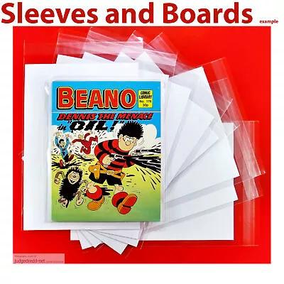 Buy Beano Comic Library Digest Size SIze1 Comic Bags ONLY. Clear Sleeves X 50 • 31.03£