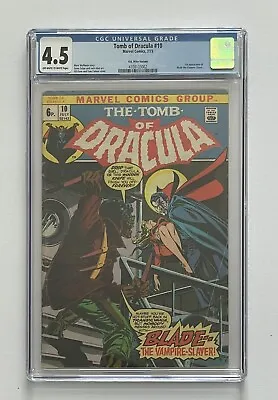 Buy Tomb Of Dracula #10. July 1973. Marvel. 4.5 Cgc. 1st App Of Blade! Uk Price! • 750£