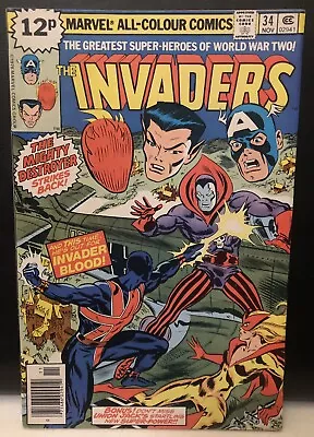 Buy The Invaders #34 Comic Marvel Comics Bronze Age • 7.85£