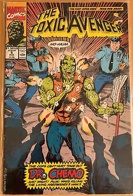 Buy The Toxic Avenger # 5 , FN. 1st App. Dr. Chemo. 1st Printing, Marvel Comics 1991 • 6.99£