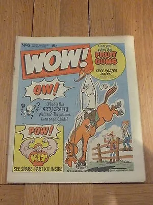 Buy WOW Comic - No 6 - Date 10/07/1982 - UK Paper Comic • 12.99£