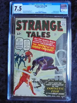 Buy Strange Tales #106 Marvel Comics Silver Age Cgc 7.5 Graded! Fantastic Four App! • 341.65£