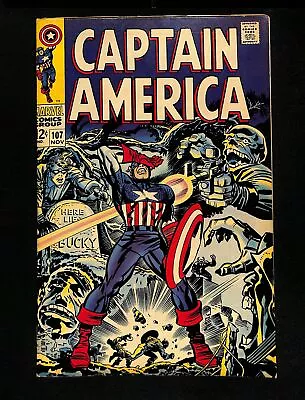 Buy Captain America #107 FN/VF 7.0 1st Doctor Faustus Red Skull Cover! Marvel 1968 • 36.37£