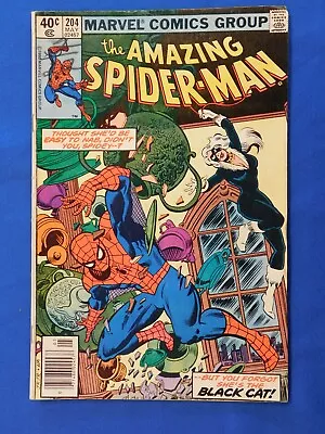 Buy Vintage Marvel Comics Amazing Spider-Man #204 Newsstand Edition, Early Black Cat • 8.03£