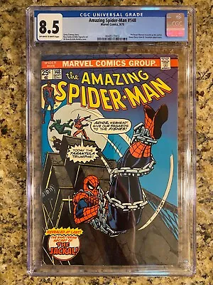 Buy Amazing Spider-man #148 Cgc 8.5 Vf+ / Jackal Appearance / Marvel Comic • 78.98£