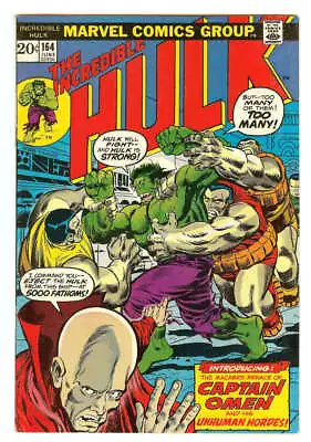Buy Incredible Hulk #164 6.5 // 1st Appearance Of Captain Omen Marvel Comics 1973 • 35.75£