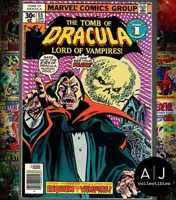 Buy Tomb Of Dracula #55 Newsstand - Vampire - Horror - 1977 - VF- 7.5 • 7.90£