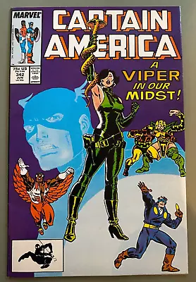 Buy Captain America #342 (Marvel Comics 1988) Viper In Our Midst! • 3.74£