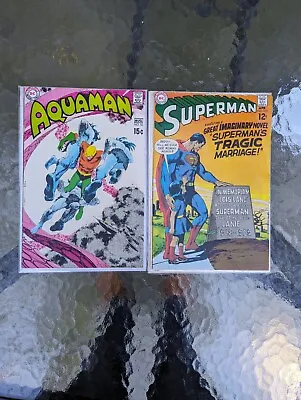Buy Aquaman #52 1970 Bronze Age Fine+ Neal Adams Covers Superman #215 1969 DC Comics • 29.99£