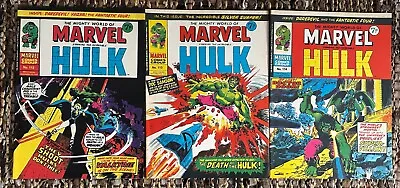 Buy Mighty World Of Marvel/Hulk #112-114 (1974) 3 X Marvel UK Comics -Valkyrie Cover • 3.99£