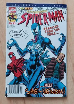Buy ASTONISHING SPIDER-MAN 45 Marvel UK / Panini 1999 1st App SHE-VENOM Unique Cover • 45£