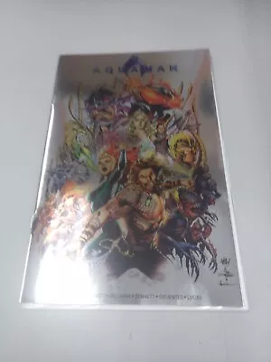 Buy Aquaman 40 Dc Convention Foil Variant Comic Momoa Abnett Reis 2018 Nm • 8.02£