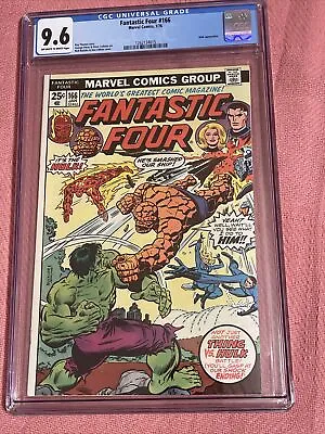 Buy Fantastic Four #166 CGC 9.6 NM, Thing Vs. Hulk, George Perez Art, Marvel! • 102.77£