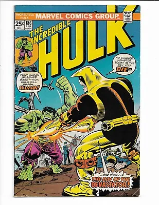 Buy Incredible Hulk 186 - Vg/f 5.0 - Hulkbusters - General Ross - Betty Ross (1975) • 10.29£