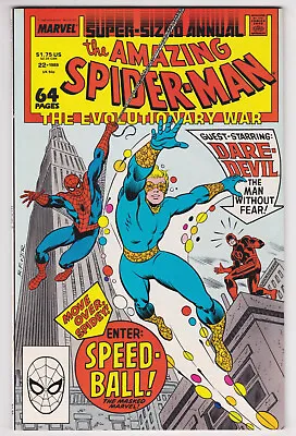 Buy Amazing Spider-Man Annual #22 Very Fine-Near Mint 9.0 First Speedball 1988 • 19.79£