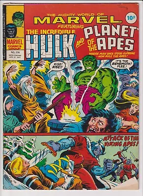 Buy Planet Of The Apes No 239 27th April 1977 Marvel Comic Rare -batman Corgi Advert • 7.95£