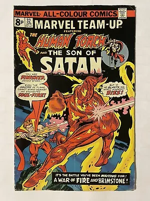 Buy Marvel Team-up #32. Apr 1975. Marvel. Vg. Human Torch. Son Of Satan. Bag & Brd. • 5£