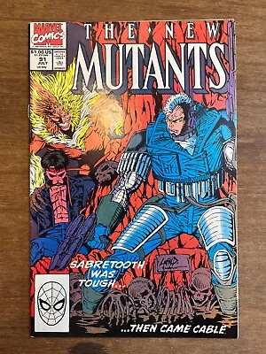 Buy New Mutants 91 Marvel Comics Death Of Sabretooth Rob Liefeld 1990 • 3.16£